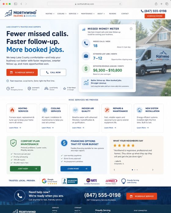 Heating & Cooling Pros — hvac website example